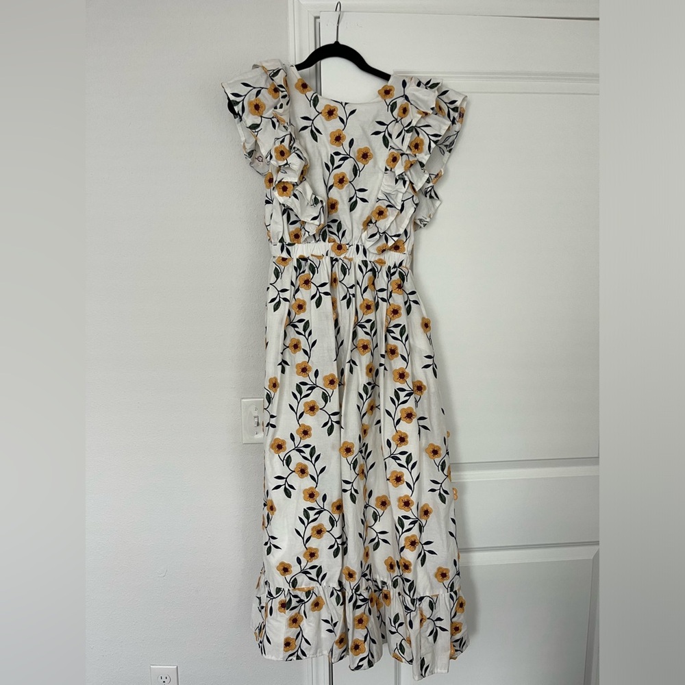 ASOS - Just Me - 3D Sunflower Dress midi
